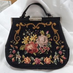 Vintage Needlepoint Purse